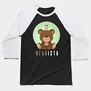 Kawai Bear barista coffee Baseball T-Shirt